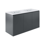 Bryn 48" Wall-Mount Double Sink Bathroom Vanity by Lefancy