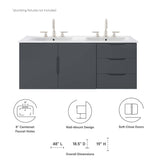 Vitality 48" Double Sink Bathroom Vanity by Lefancy