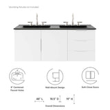 Vitality 48" Double Sink Bathroom Vanity by Lefancy