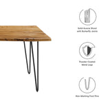 Ardor 74" Live Edge Acacia Wood Acacia Wood Dining Table by Lefancy