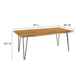 Ardor 74" Live Edge Acacia Wood Acacia Wood Dining Table by Lefancy