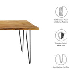 Ardor 96" Live Edge Acacia Wood Acacia Wood Dining Table by Lefancy