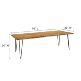 Ardor 96" Live Edge Acacia Wood Acacia Wood Dining Table by Lefancy