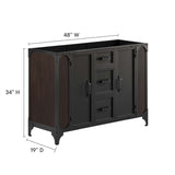 Steamforge 48" Bathroom Vanity Cabinet (Sink Basin Not Included) by Lefancy