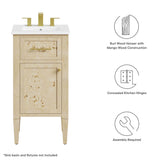 Elysian 18" Wood Bathroom Vanity Cabinet (Sink Basin Not Included) by Lefancy