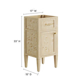 Elysian 18" Wood Bathroom Vanity Cabinet (Sink Basin Not Included) by Lefancy