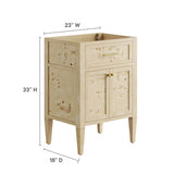 Elysian 24" Wood Bathroom Vanity Cabinet (Sink Basin Not Included) by Lefancy