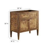 Elysian 36" Wood Bathroom Vanity Cabinet (Sink Basin Not Included) by Lefancy