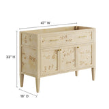 Elysian 48" Wood Bathroom Vanity Cabinet (Sink Basin Not Included) by Lefancy