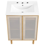 Calla 24" Perforated Metal Bathroom Vanity by Lefancy