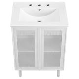 Calla 24" Perforated Metal Bathroom Vanity by Lefancy