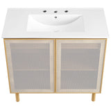 Calla 36" Perforated Metal Bathroom Vanity by Lefancy