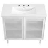 Calla 36" Perforated Metal Bathroom Vanity by Lefancy