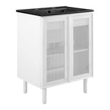 Calla 24" Perforated Metal Bathroom Vanity by Lefancy