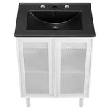 Calla 24" Perforated Metal Bathroom Vanity by Lefancy