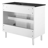 Calla 36" Perforated Metal Bathroom Vanity by Lefancy