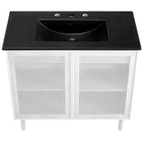 Calla 36" Perforated Metal Bathroom Vanity by Lefancy