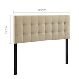 Lily Upholstered Fabric Queen Headboard by Lefancy