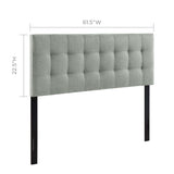 Lily Upholstered Fabric Queen Headboard by Lefancy