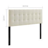 Lily Upholstered Fabric Queen Headboard by Lefancy