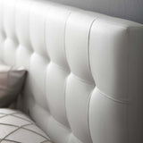 Lily Upholstered Vinyl Queen Headboard by Lefancy