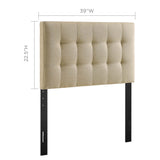 Lily Upholstered Fabric Twin Headboard by Lefancy