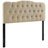 Annabel Upholstered Fabric Queen Headboard by Lefancy