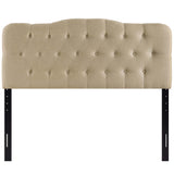 Annabel Upholstered Fabric Queen Headboard by Lefancy