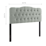 Annabel Upholstered Fabric Queen Headboard by Lefancy