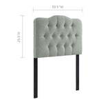 Annabel Upholstered Fabric Twin Headboard by Lefancy