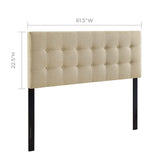 Emily Upholstered Fabric Queen Headboard by Lefancy