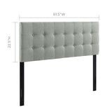 Emily Upholstered Fabric Queen Headboard by Lefancy