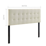 Emily Upholstered Fabric Queen Headboard by Lefancy