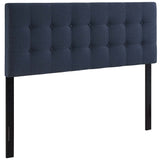 Emily Upholstered Fabric Queen Headboard by Lefancy