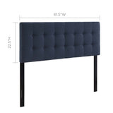 Emily Upholstered Fabric Queen Headboard by Lefancy