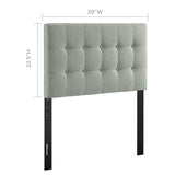 Emily Upholstered Fabric Twin Headboard by Lefancy