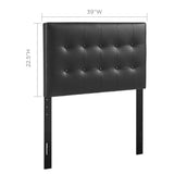 Emily Upholstered Vinyl Twin Headboard by Lefancy