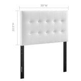 Emily Upholstered Vinyl Twin Headboard by Lefancy