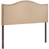 Curl Nailhead Upholstered Queen Headboard by Lefancy