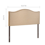 Curl Nailhead Upholstered Queen Headboard by Lefancy