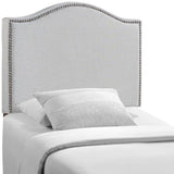 Curl Nailhead Upholstered Twin Headboard by Lefancy