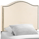 Curl Nailhead Upholstered Twin Headboard by Lefancy