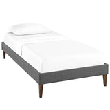 Sharon Fabric Twin Bed Frame with Squared Tapered Legs by Lefancy