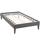 Sharon Fabric Twin Bed Frame with Squared Tapered Legs by Lefancy