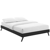 Helen Vinyl Queen Bed Frame with Round Splayed Legs by Lefancy