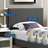 Phoebe Upholstered Fabric Twin Headboard by Lefancy