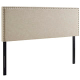 Phoebe Upholstered Fabric Queen Headboard by Lefancy