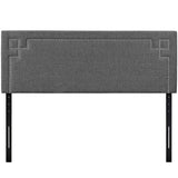 Josie Upholstered Fabric Queen Headboard by Lefancy