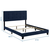 Amira Performance Velvet Twin Bed by Lefancy