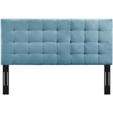 Paisley Tufted Upholstered Performance Velvet Full / Queen Headboard by Lefancy